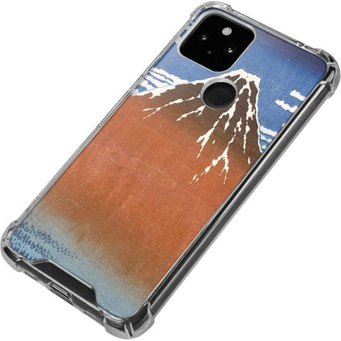 Hokusai Fuji Mountains in clear Weather Google Pixel 5a 5G Clear Case